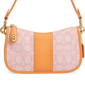 Swinger Signature Jacquard Shoulder Bag